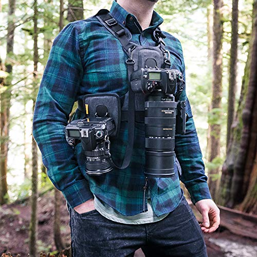 كوتون حزام كاميرا مزدوج من القطن Carrier G3 لكاميراتين باللون الرمادي - Image 4
